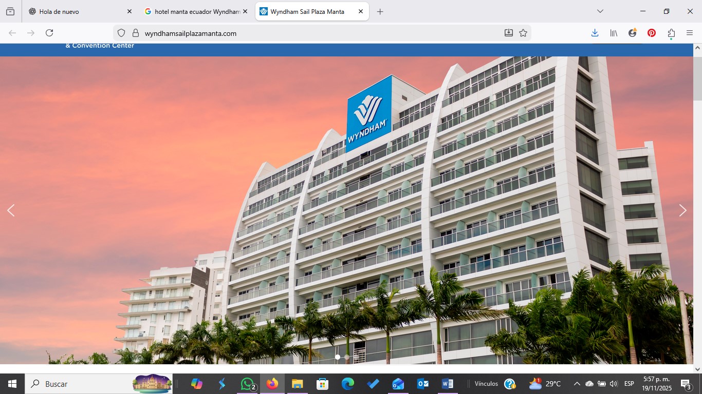 Wyndham Manta Sail Plaza consolida su liderazgo hotelero en la costa ecuatoriana